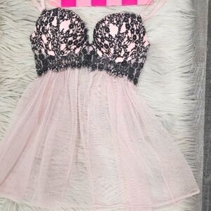 Victoria's secret lace corset style chemise lingerie